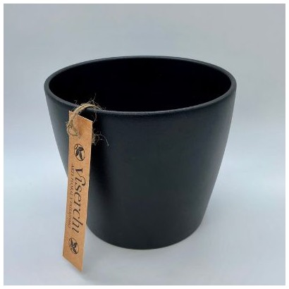 Maceta ceramica color negro