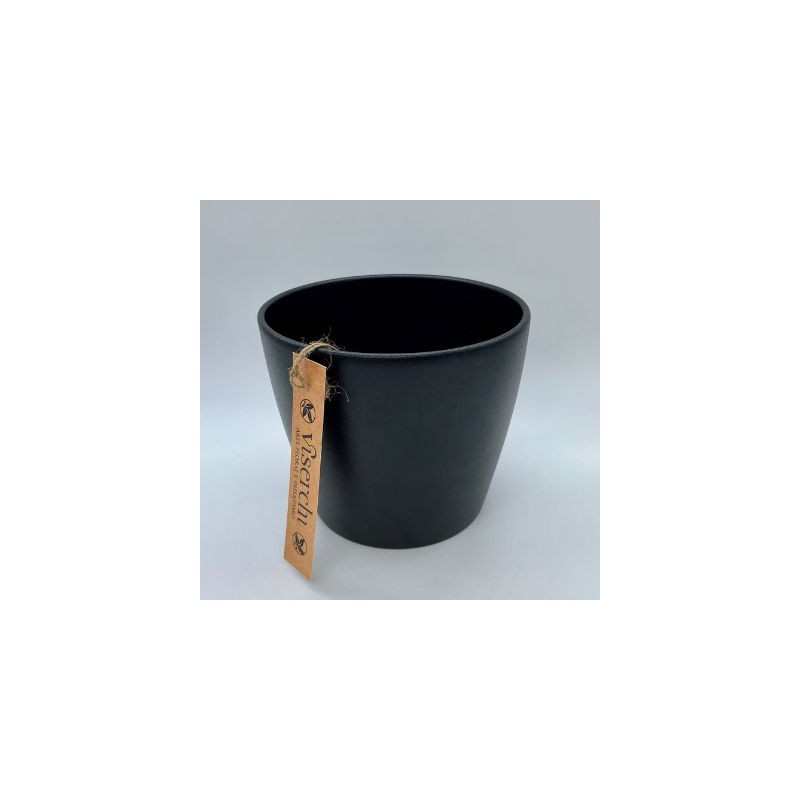 Maceta ceramica color negro